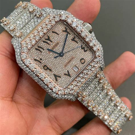 cartier watch ice|cartier iced out watch value.